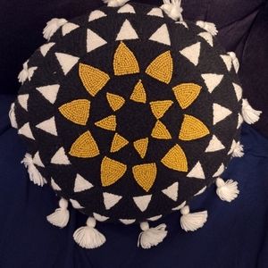 Beaded Round Sun Pillow